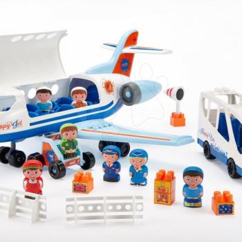 Építőjáték repülőgép és autóbusz Abrick Écoiffier feljáróval és 8 figurával 18 hó-tól kép