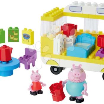 Épytőjáték Peppa Pig Campervan PlayBig Bloxx BIG lakókocsi felszereléssel és 2 figurával 52 részes 1,5-5 évesnek kép
