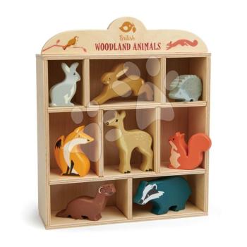 Erdei állatok polcon Woodland Animals Tender Leaf Toys mezei nyúl, házi nyúl, süni, róka, őzike, mókus, menyét, borz 3 drb mindegyikből kép