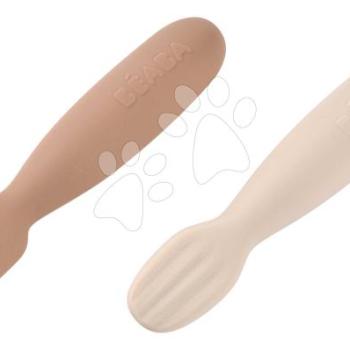 Ergonomikus gyakorlókanalak Silicone Pre-Spoons Praline Clay Beaba szilikonból önálló étkezésre 2 db 4 hó-tól kép