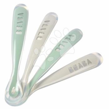 Ergonomikus kanalak1st Age Silicone Spoons Beaba Grey & Sage szilikonból önálló étkezéshez 4 drb 4 hó-tól kép