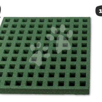 Esésvédő négyzet alakú gumilap játszótérre 54*54 cm Square Freezone Safety 3 Tiles Exit Toys szett 3 darab füvesíthető csúszásmentes kép
