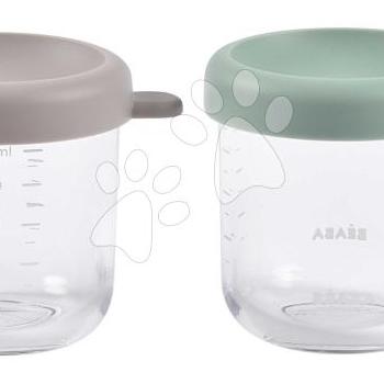 Étel­tároló készlet Sage Green Gazelle Beaba 250 ml 2 db minőségi üvegből kép