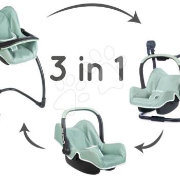 Etetőszék autósülés és hinta Maxi Cosi Seat+High Chair Sage Smoby 3-as kombináció biztonságiövvel olivazöld kép
