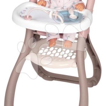 Etetőszék Highchair Natur D'Amour Baby Nurse Smoby 2 kiegészítővel 42 cm játékbabának 18 hó-tól kép