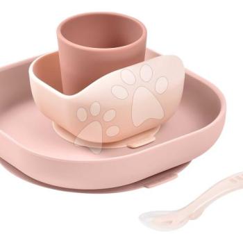 Étkészlet Silicone Meal Set Cotton Candy Beaba szilikonból 4 részes rózsaszín 4 hó-tól kép
