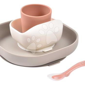 Étkészlet Silicone Meal Set Terracotta Gazelle Beaba szilikonból 4 részes barnás-narancssárga 4 hó-tól kép