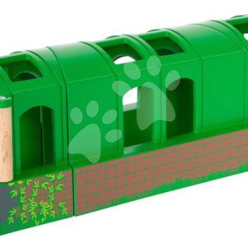 Fa alagút áthelyezhető Flexible Tunnel BRIO zöld 3 részes kép