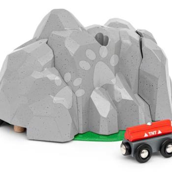 Fa alagút robbanó funkcióval Tunnel BRIO rejtett sínnel és vagonnal 3 évtől BRIO0448 kép