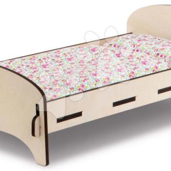 Fa babaágy Wooden Bed Floral Corolle 30-36 cm játékbabának CO141370 kép