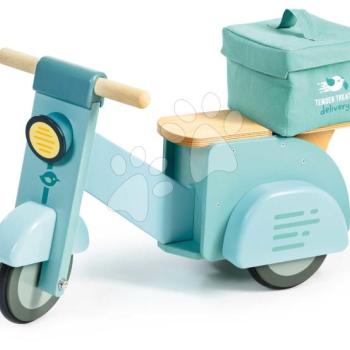 Fa bébitaxi Ételszállító Delivery Scooter Tender Leaf Toys gumi kerekekkel és levehető vászontáskával 24 hó-tól kép