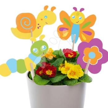 Fa beszúrós dekoráció virágcserépbe Outdoor Flowerpot Stickers Eichhorn 8 részes ecsettel és festékekkel kép