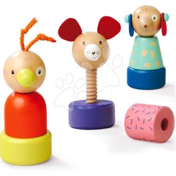 Fa csavarozható kirakó Állatkák Screw Animals Friends Eichhorn 9 részes kutyussal egérrel és kacsával 24 hó-tól kép