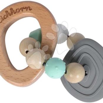 Fa csörgő Baby Pure Grasping Toy Eichhorn szilikon karikával 3 hó-tól kép