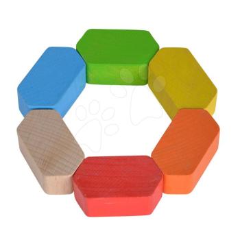 Fa csörgő Grasping Hexagon Baby Eichhorn hatszögletű 3 hó-tól kép