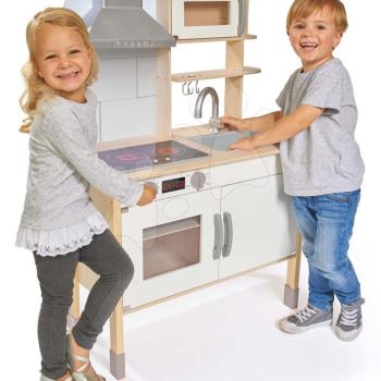 Fa elektronikus játékkonyha Play Kitchen Eichhorn főzőlap fénnyel kép
