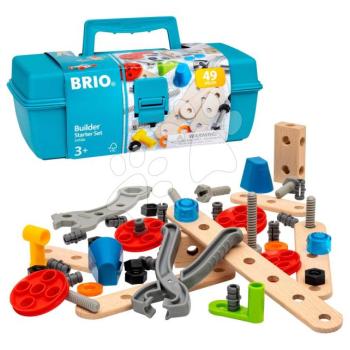 Fa építőjáték kofferben Kezdőszett Builder BRIO 49 részes szerszámokkal kép