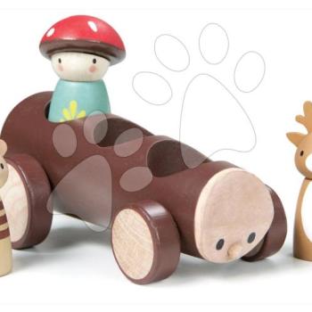 Fa erdei taxi Timber Taxi Tender Leaf Toys Merrywood Tales meséből 3 figurával 18 hó-tól kép