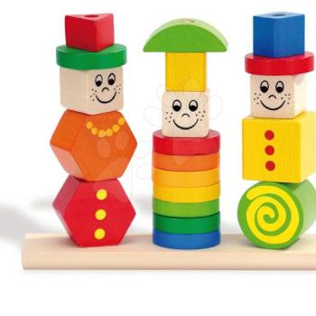 Fa figura kirakós Stacking Puzzle Figures Eichhorn színes és mintás alakzatok 21 darabos 12 hó-tól kép