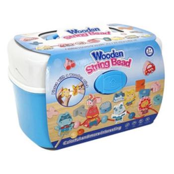 Fa gyöngyfűző tárolódobozban (44 db) kép