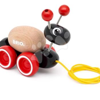 Fa húzható kisautó Hangya Pull Along BRIO forgó tojással legkisebbeknek 12 hó-tól kép
