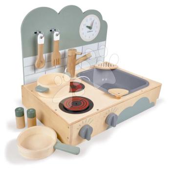Fa játékkonyha Small Table Kitchen Eichhorn hordozható hanggal és 6 kiegészítő 3 évtől kép