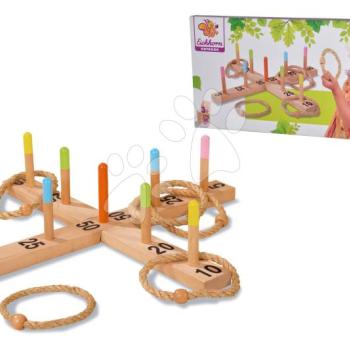 Fa karikadobáló Outdoor Quoits Set Eichhorn 5 karika 50*50 cm kép