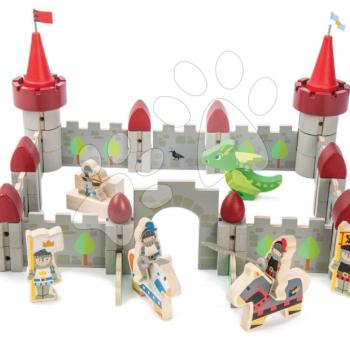 Fa kastély Dragon Castle Tender Leaf Toys 59 darabos készlet sárkánnyal és lovagokkal kép