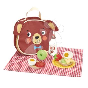 Fa készlet kirándulásra Little Bear's Picnic Tender Leaf Toys élelmiszerek táskában kép