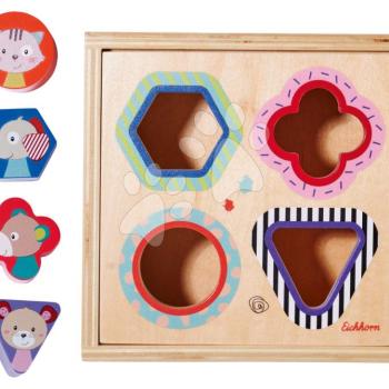 Fa kirakós Shape Sorter Box Friends Eichhorn 4 kockával állatkás motívum 12 hó-tól kép