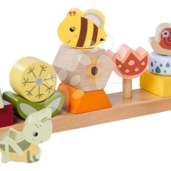 Fa kirakós Virágok és állatok Stacking Game Eichhorn 13 egymásra pakolható kockákkal 24 hó-tól kép