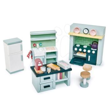 Fa konyhabútor Dovetail Kitchen Set Tender Leaf Toys 6 darabos készlet komplett felszereléssel kép