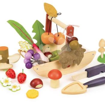 Fa kosár erdei termés gyűjtésére Wild Wood Forgaing Trug Tender Leaf Toys gombákkal almácskákkal eprekkel kép