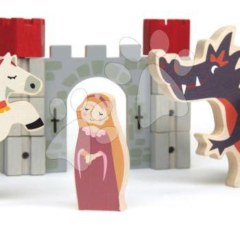 Fa lovag sárkánnyal és hercegnővel Knight and Dragon tales Tender Leaf Toys mesés kastélyban kép