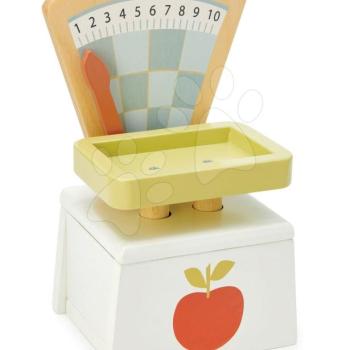 Fa mérleg Market Scales Tender Leaf Toys élelmiszerek lemérésére kép