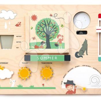 Fa meterológiai állomás Weather Watch Tender Leaf Toys fa képeslapokkal 43*31*5 cm TL8421 kép