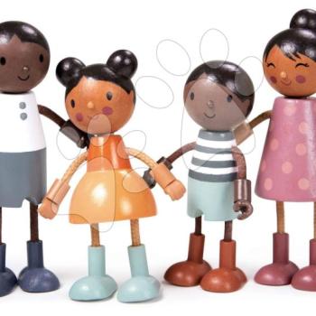 Fa multikulturális család Humming Bird Doll Family Tender Leaf Toys 4 figura mozgatható testrészekkel kép