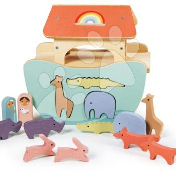 Fa Noé bárkája Archa Little Noah's Ark Tender Leaf Toys 6 pár állatkával 24 hó-tól kép