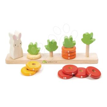 Fa növekvő répa Counting Carrots Tender Leaf Toys számozott karikákkal és nyuszival 18 hó-tól kép