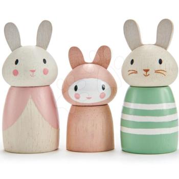 Fa nyuszi család Bunny Tales Tender Leaf Toys apa anya kisnyuszi kép