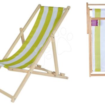 Fa összecsukható nyugágy gyerekeknek Outdoor Kids Sunchair Eichhorn csíkos huzattal UV szűrővel 40 kg teherbírás kép