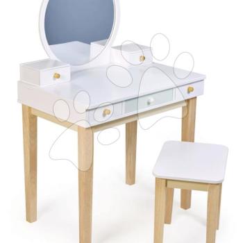 Fa pipere asztal kisszékkel Forest Dressing Table Tender Leaf Toys; tükör és 5 fiók kép