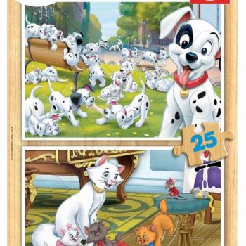 Fa puzzle gyerekeknek Disney állatkák Educa 2x25 darabos kép