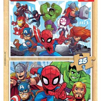 Fa puzzle Marvel Super Heroe Adventures Educa 2x25 darabos kép