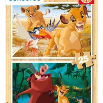 Fa puzzle Oroszlánkirály Disney Educa 2x25 darabos kép