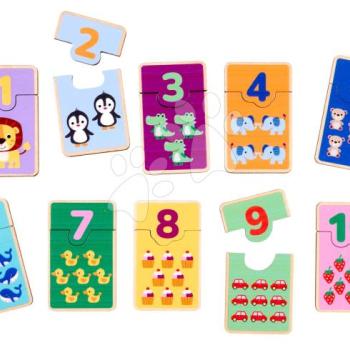 Fa puzzle számokkal Games Numbers Account Eichhorn 20 részes állatkás ábrákkal 24 hó-tól EH2800 kép