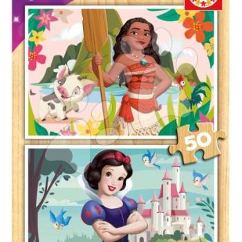 Fa puzzle Vaiana és Hófehérke Disney Educa 2x50 darabos kép