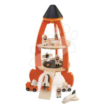 Fa rakéta űrhajósokkal Cosmic rocket Tender Leaf Toys 11 darabos készlet kép