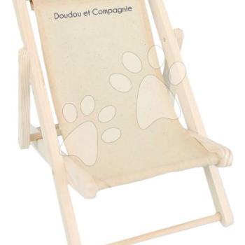Fa strand szék játékbabáknak Folding Deckchair My little furniture Jolijou 35 cm játékbabáknak és plüssiknek JJ6071 kép