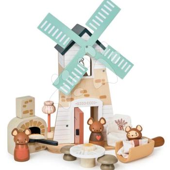 Fa szélmalom Penny Windmill Tender Leaf Toys kenyérsütő kemencével és 3 egérfiguráva kép